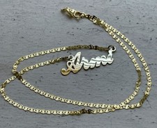 14K Authentic Solid Yellow Gold Personalized Custom Name Necklace