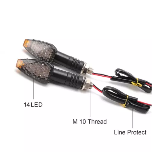4X Smoke 10mm Mini LED Motorcycle Turn Signals Indicator Blinker Amber Universal - Bild 19 von 21