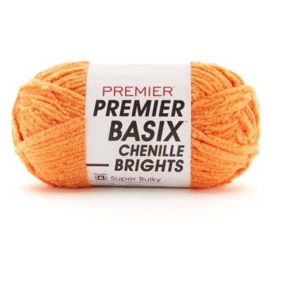 Tangerine-Premier Basix Chenille Brights Yarn