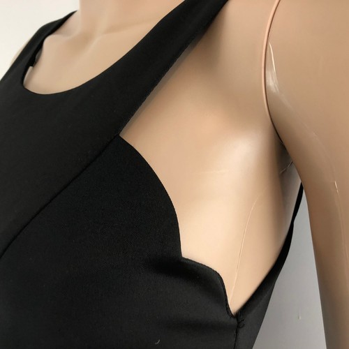 Blossom Black Cut Out Cocktail Party Fitted Dress Size 6 - Picture 3 of 6