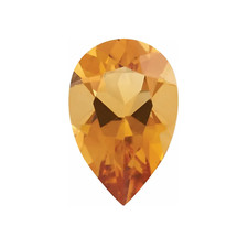 Pear Cut Orange Citrine Faceted Natural Genuine Citrine Gemstones in Many Sizes