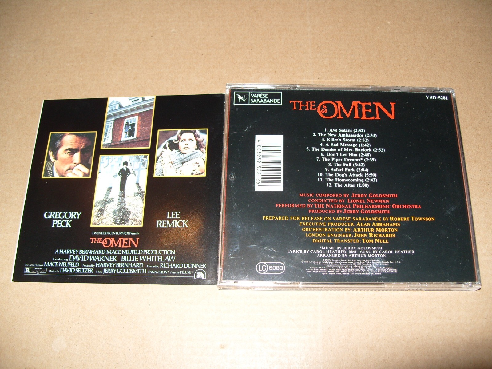 The Omen: Original Soundtrack 1990 - CD + INLAYS VERY GOOD + CONDITION - (M4)