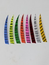 Archery Past 5" Shield Barred Feathers - 12 Pack, RW or LW