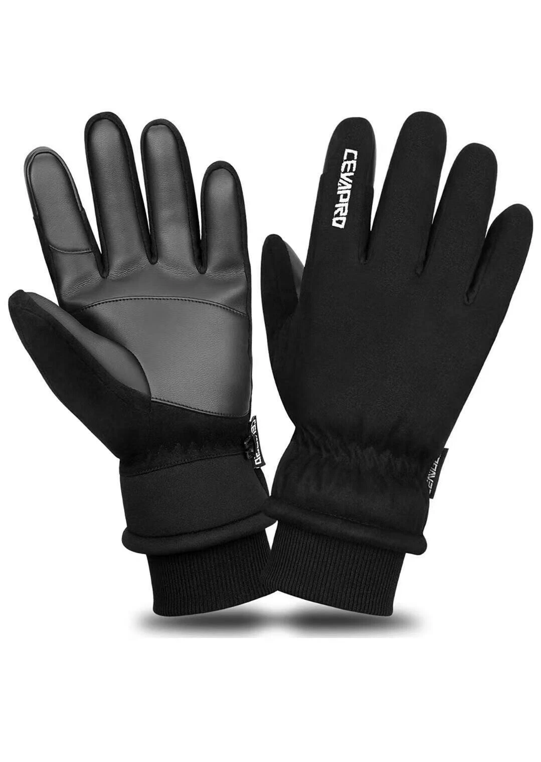 Cevapro -30℉ Waterproof Winter Gloves Suede 3M Insulated Gloves for Cold Weather