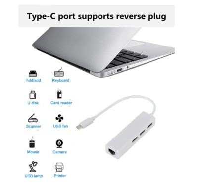 USB Type C auf Ethernet RJ45 Network LAN Adapter Converter Hub für PC Notebook