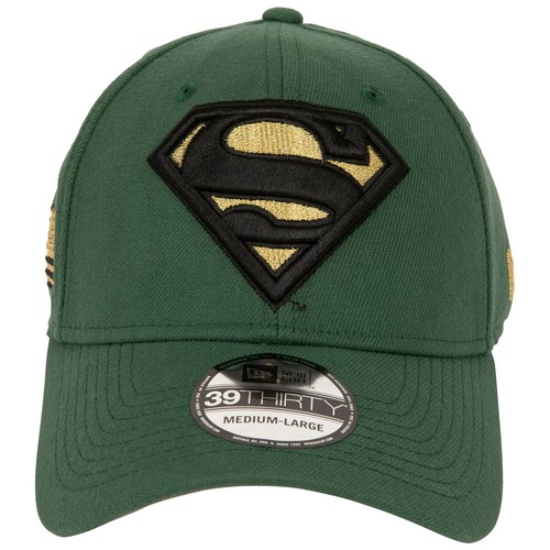 Superman Salute to Service New Era 39Thirty Fitted Hat Green - Picture 2 of 24