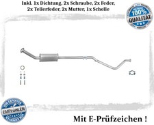 Mittelschalldämpfer für Peugeot 307 / CC 1.6 16V 80/81KW Auspuff Schelle
