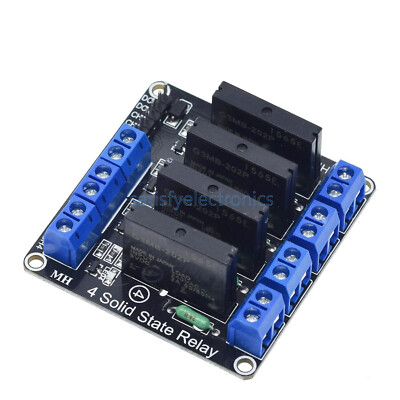 5V 4 Channel SSR G3MB-202P Solid State Relay Module with Resistive Fuse