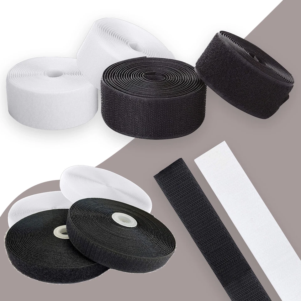 YKK Fastening Tape Self Adhesive Heavy Duty Sticky Strip Sew On Tape Hook Loop