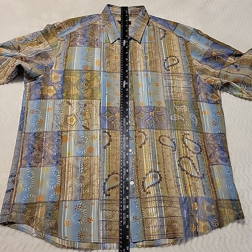 Jhane Barnes Shirt Mens XL Multicolor Long Sleeve Button Down Colorful - Picture 6 of 7