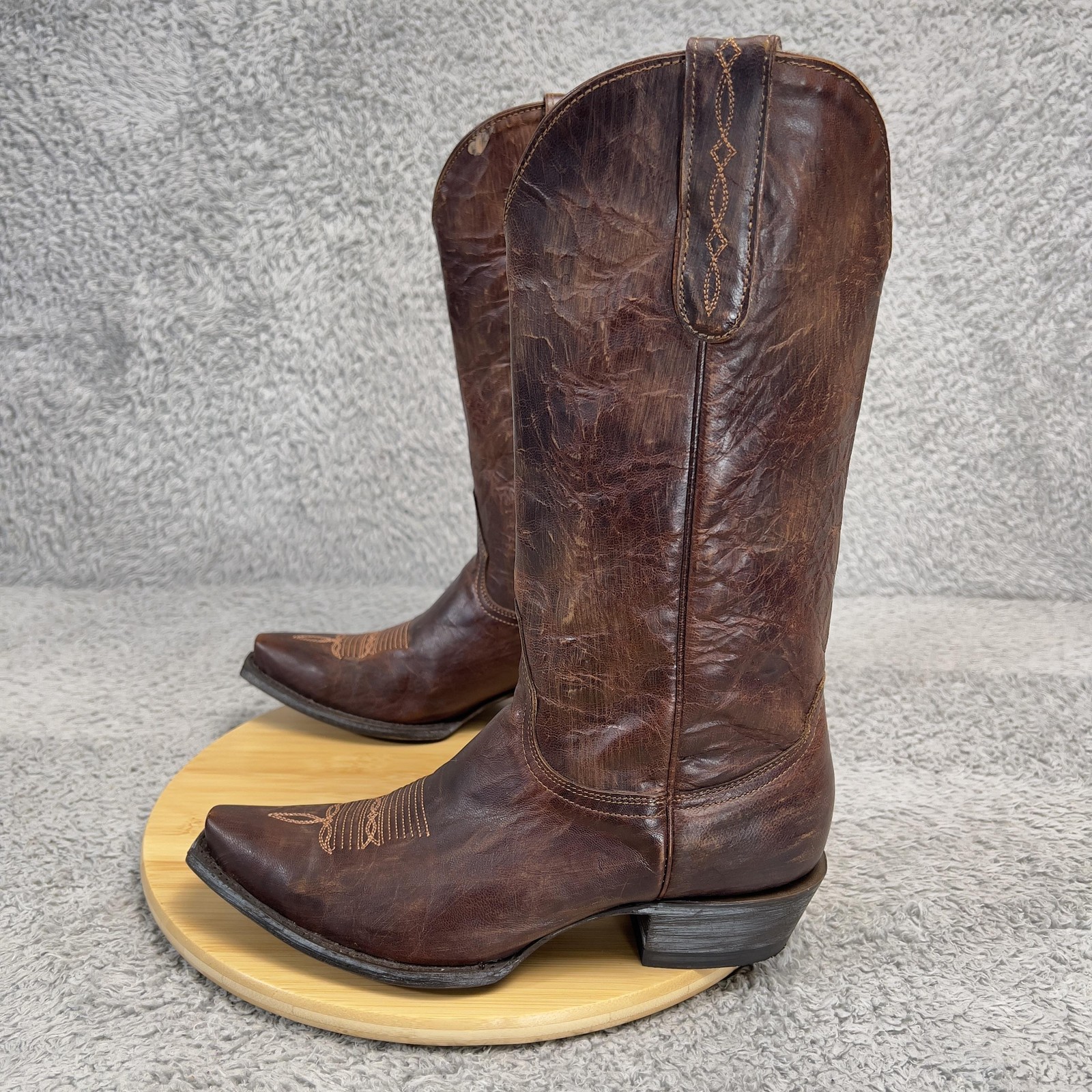 Idyllwind Miranda Lambert Cowboy Boots Womens 9 B Brown Leather Snip Toe Western