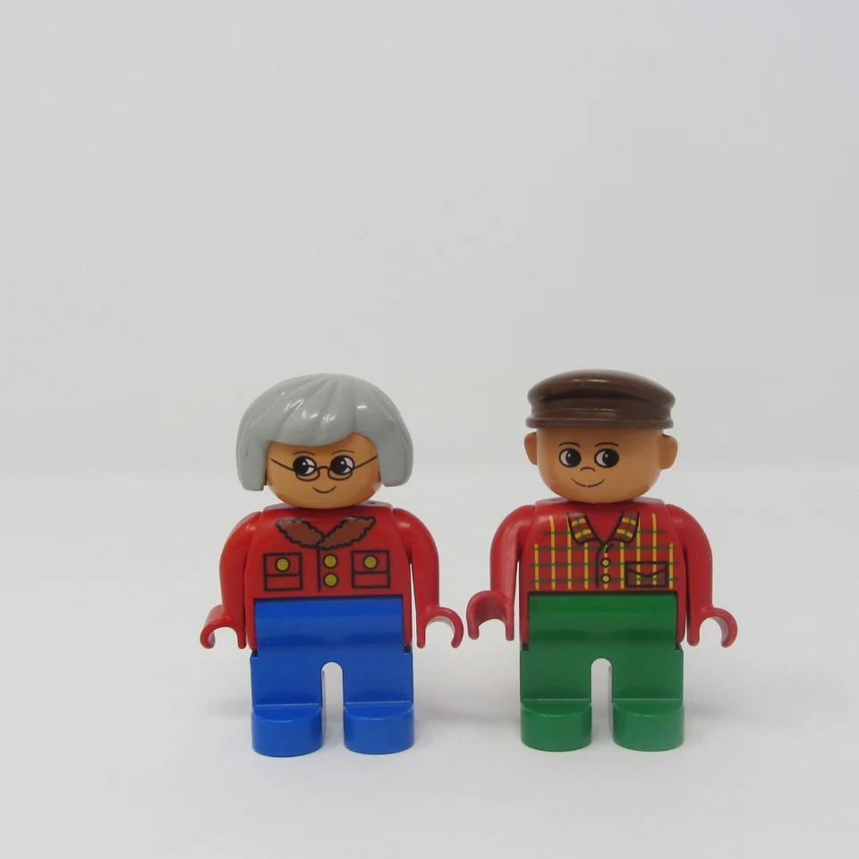 LEGO DUPLO Vintage Grandpa & Grandma Minifigures Lot – Rare Classic Figures - Image 2 of 4