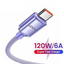120W USB-C Cable Super Fast Charge 6A Dual Ty...