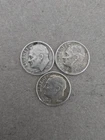 1951 D  1956  1962 D SILVER Roosevelt Dime  LOT OF 3 90% Silver Coins .3 Face