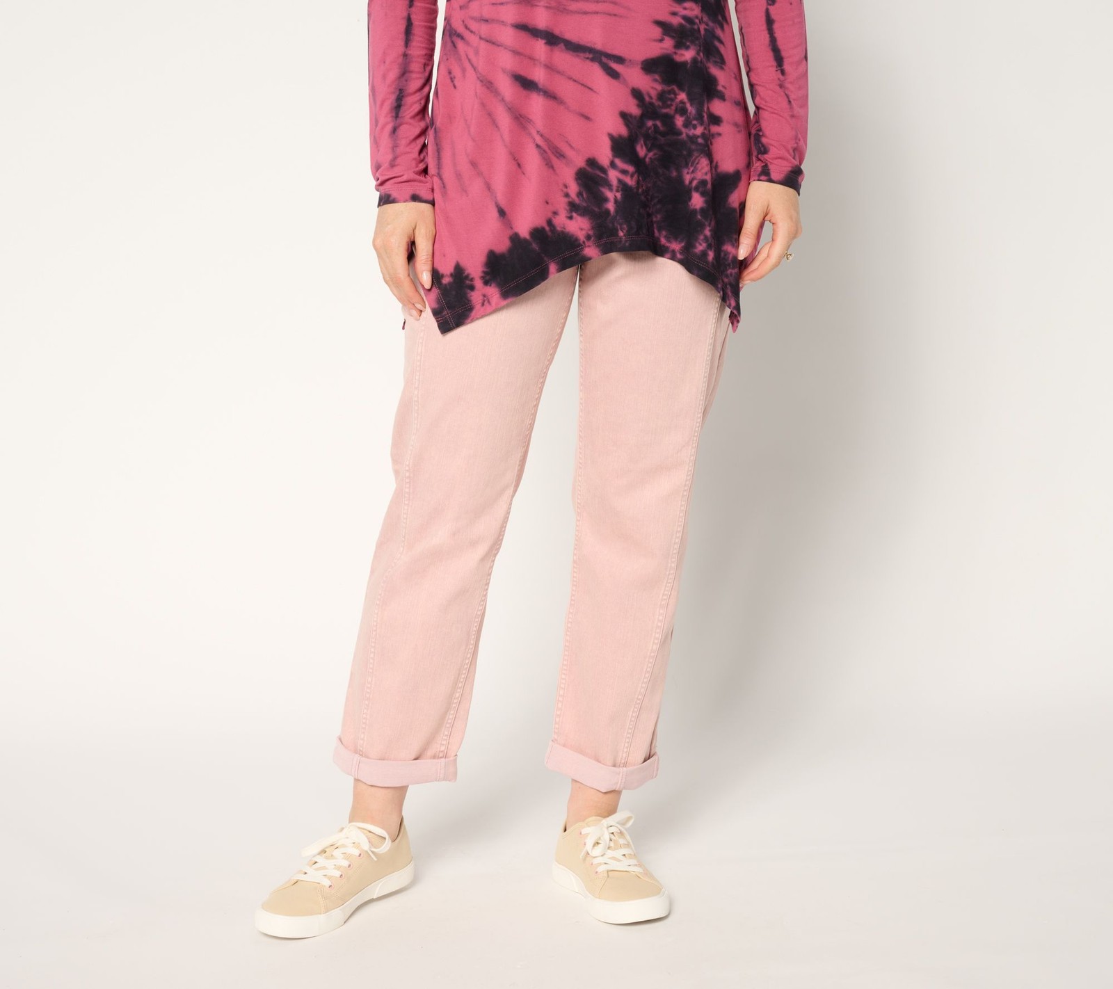 Maya J Women's Pants Sz 14 Desert Wash Boyfriend Jeans Pink A701187