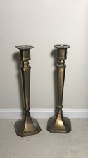 VTG Bombay LARGE Brass Candlesticks 22  SET OF 2 READ DESCRIPTION