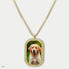 Stunning Cute Golden Retriever Dog Fashion Pendant Necklace Chain Image Dog Tag