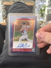 2021  Donruss Optic Rated Rookie Signatures Wil Crowe Navy Blue Stars Prizm /99 