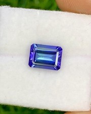 Certified Tanzania Tanzanite Flawless Blue 9.50 Ct Loose Emerald Cut Gemstone