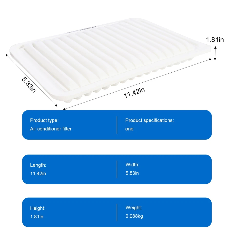 Juego combinado de filtro de aire cabina motor nuevo para Toyota Sienna Camry Lexus RX350 ES330 Foto 4 de 4