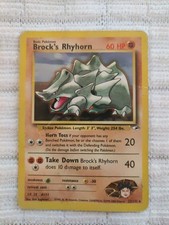 Brock's Rhyhorn 22/132 Pokemon Gym Heroes on eBay
