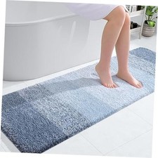 Bathroom Runner Rugs Mat 59x20, Extra Soft Absorbent Microfiber 59" X 20" Blue