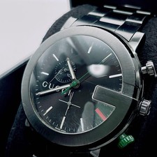 Gucci Chronograph 101M Men’s Quartz Watch Black Sherry Line Used & Authentic