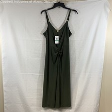NWT Michael Kors Green Women's Twist-Front Dress, Sz. L