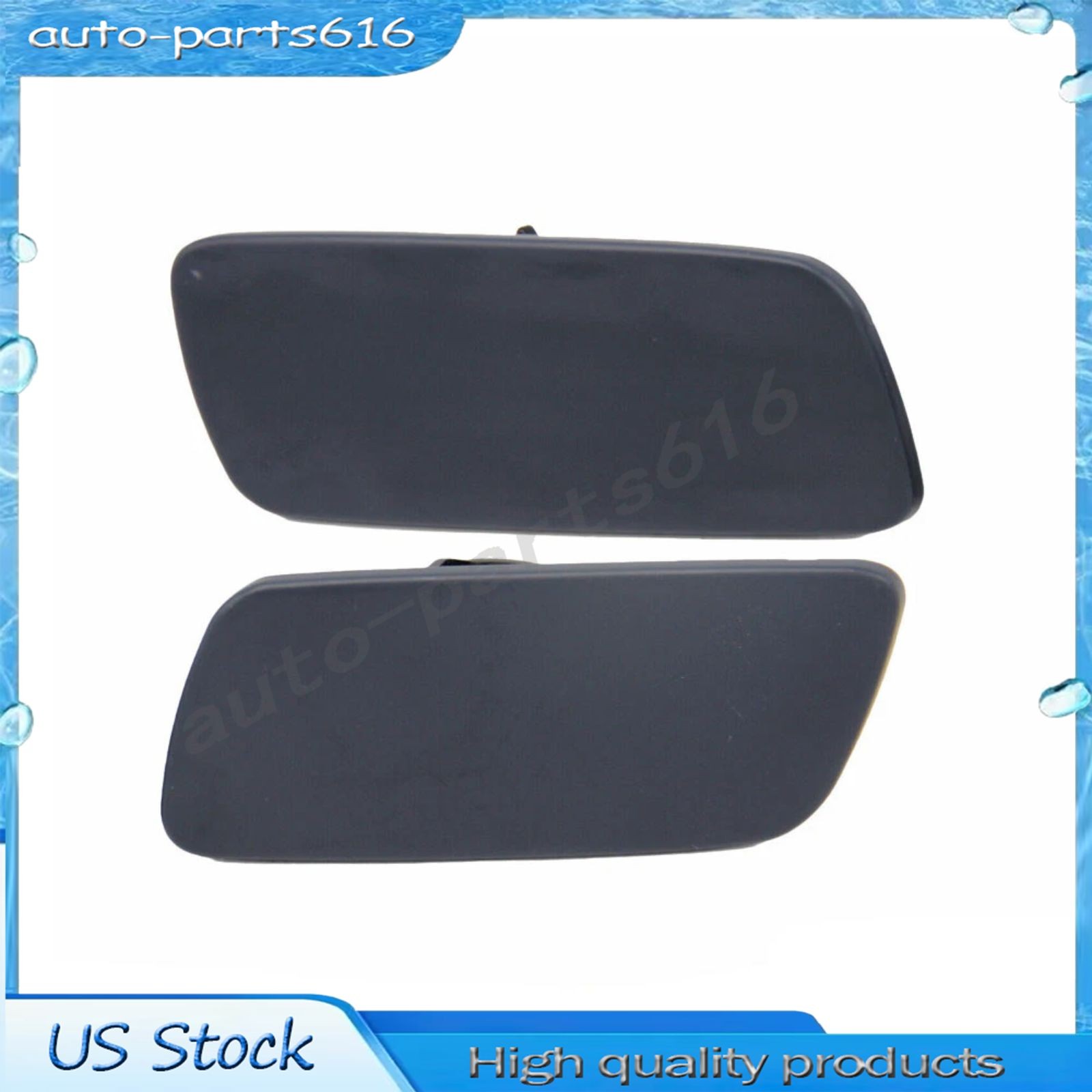 Pair Headlamp Water Spray Jet Cover For 10-18 Rolls-Royce Ghost 61677244959 960