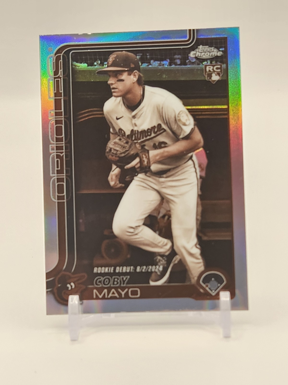 2025 Topps Chrome Baseball Update Coby Mayo Sepia MLB Debut Insert #USC94