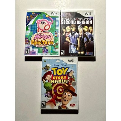 Nintendo Wii Bundle Video Game Lot Works! Trauma Center Kirby s Epic Yarn