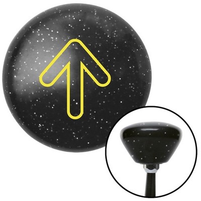 Yellow Bubble Directional Arrow Up Black Retro Metal Flake Shift Knob M16x1.5