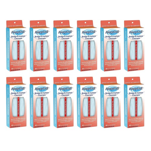 Dental Floss for Bridges and Implants 12 Packs - Floss Threaders for Bridges,...