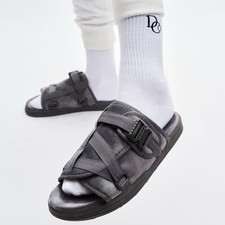 Draco Slides Men s Cool Grey Comfortable Luxurious Size: 9 - 10