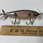 Vintage Creek Chub Wooden Injured Minnow Pretty Nice Red Side Scale Finish. Ex+! — photo 1