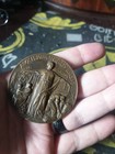 Coin Holder Vtg Solid Brass Cobra Boy W/Flute/ Italy Bronze Medal Centenry 1938? — photo 9