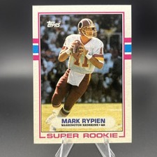 Topps 1989 Mark Rypien Washington Redskins Super Rookie Rookie Card #253. rookie card picture