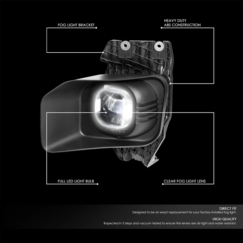适用于 11-16 福特 F250-F550 超透明 LED 项目驱动雾灯 + 开关 — 第 2/4 张图片
