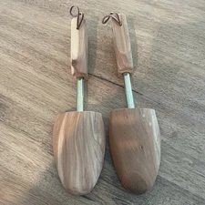 Vintage Mens Cedar Wood Shoe Tree Stretchers Shapers Rochester Co Medium 12”