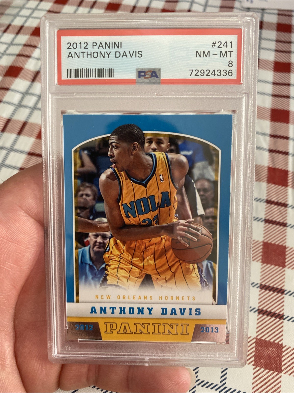 2012 Panini Anthony Davis #241 RC PSA NMMT 8 Rookie Hornets Lakers Looks Nicer🔥