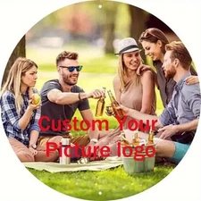 Custom Round Aluminum Sign 8x8"