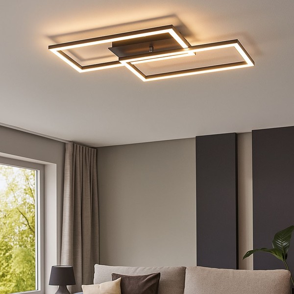 Deckenleuchte Deckenlampe Designleuchte Schwarz Dimmbar Verstellbar Led L 54 Cm-image
