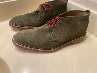 Loake Mens Boots Suede Green Size 8.5 