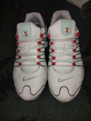 white volatge cherry nike shox