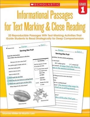 Informational Passages for Text Marking & Close Reading: Grade 1: 20 Reprodu...