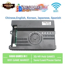 Pandora Saga Box 6666 in 1 Wifi Arcade Game Board With  3D Support 4 Players-US