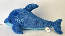 Blue Dolphin Plush Stuffed Animal