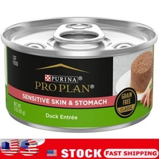 24 Pack Duck Entree Wet Cat Food Grain-Free with Vitamins and Minerals 3 oz Cans