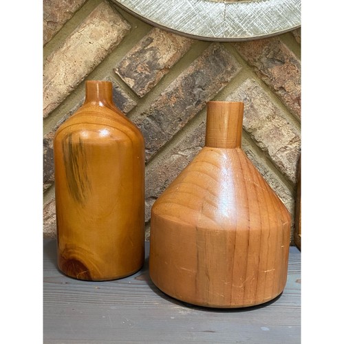 Set due vasi in legno rustico arredamento contemporaneo casetta nucleo charm - Foto 1 di 7