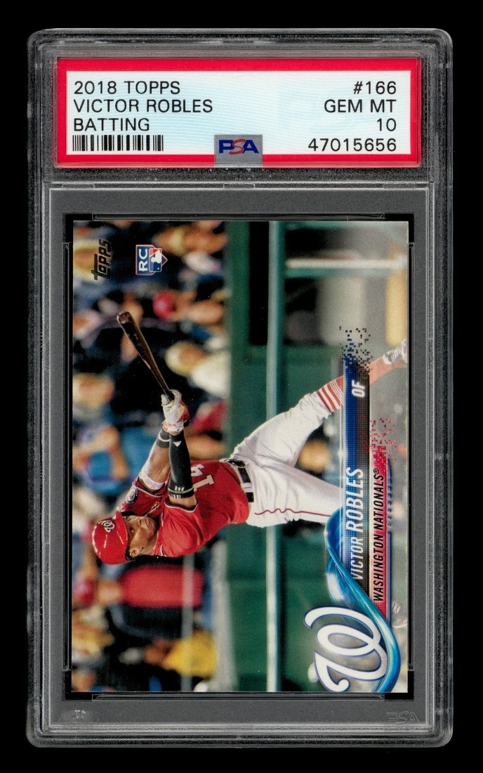 2018 Topps: #166 Victor Robles Batting PSA 10 GEM MINT